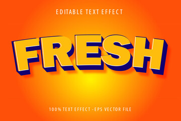 Fresh 3 D Text Effect Modern Style