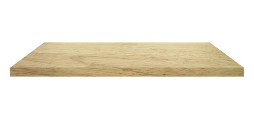 old wood shelves table isolated on transparent background. Png realistic design element.