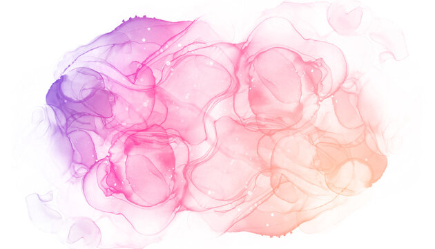 Red pink and purple watercolor transparent marbled background