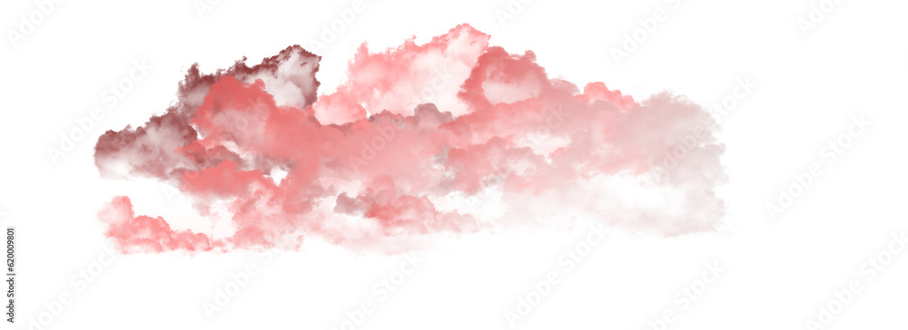 Wall mural abstract cloud illuminated with neon light with isolate background