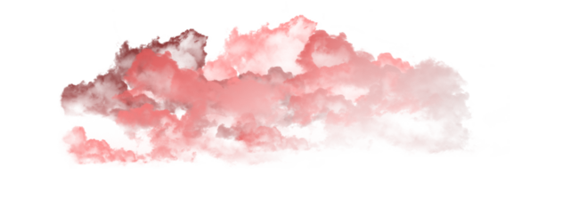 Abstract cloud illuminated with neon light with Isolate background