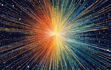 Obraz premium Sparkling Shimmering Rays Abstract Background 