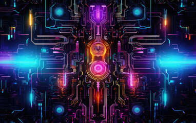 High-Tech Circuit Board Abstract Background