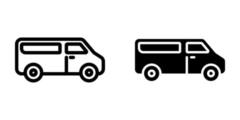 Van icon. sign for mobile concept and web design. vector illustration