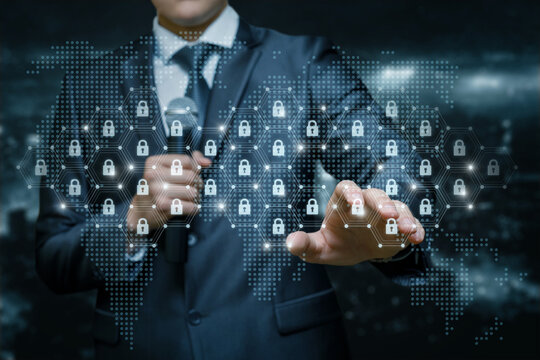 The speaker shows the system of communication security.