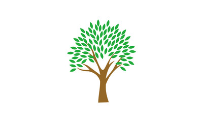 Simple tree vector logo design