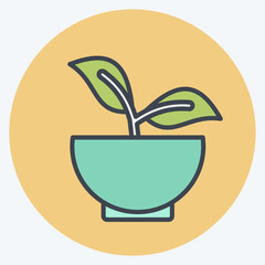 Icon 100% Vegan. related to CBD Oil symbol. simple design editable. simple illustration