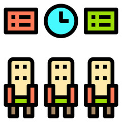 Waiting Room Collection Set. 