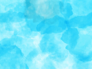 水紋のような模様の濃い水色の壁紙