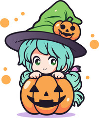 halloween pumpkin child