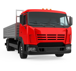 Flatbed Truck Isolated