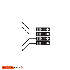 Server big data icon vector graphic of template 