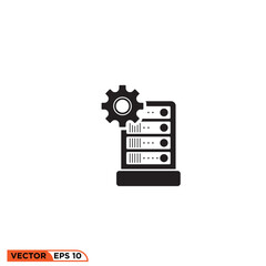 Server big data icon vector graphic of template 