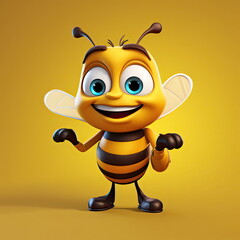 Cartoon character of bee