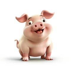 Cartoon character of pig