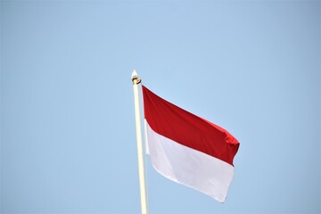 Fototapeta na wymiar indonesian flag red and white