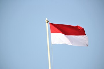 Fototapeta na wymiar indonesian flag red and white