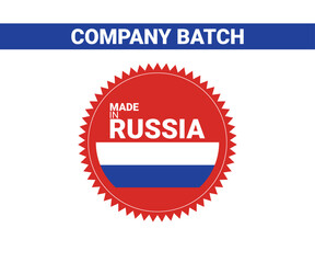 made in russia badge. made in russia label