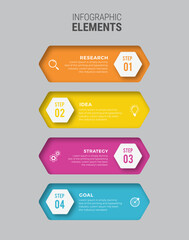 Business infographic template design icons 4 options or steps
