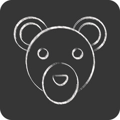 Icon Snow Bear. related to Animal Head symbol. simple design editable. simple illustration