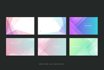 Modern background .geometric style,  gradations, set 6 collection eps 10
