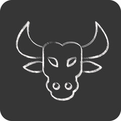 Icon Bull. related to Animal Head symbol. simple design editable. simple illustration