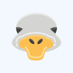 Icon Ostrich. related to Animal Head symbol. simple design editable. simple illustration