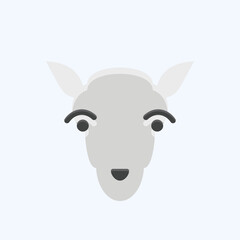 Icon Lamb. related to Animal Head symbol. simple design editable. simple illustration