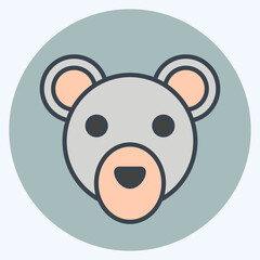 Icon Snow Bear. related to Animal Head symbol. simple design editable. simple illustration