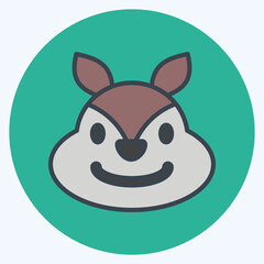 Icon Squirrel. related to Animal Head symbol. simple design editable. simple illustration