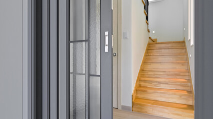 Gray color 3 interlocking main entrance door