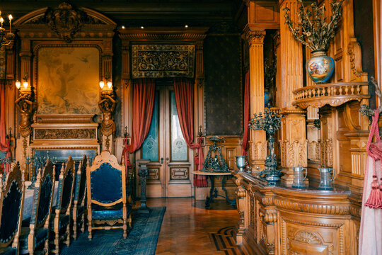 Mexico City, FEB 2023 Interior view of the historical castle - Chapultepec Castle