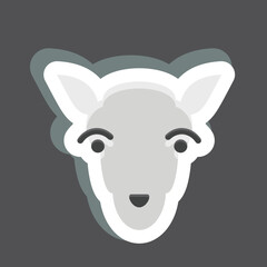 Icon Lamb. related to Animal Head symbol. simple design editable. simple illustration