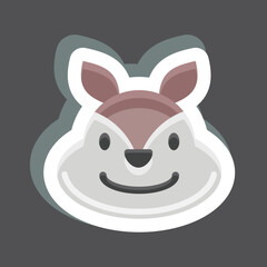 Icon Squirrel. related to Animal Head symbol. simple design editable. simple illustration