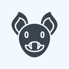 Icon Bat. related to Animal Head symbol. simple design editable. simple illustration