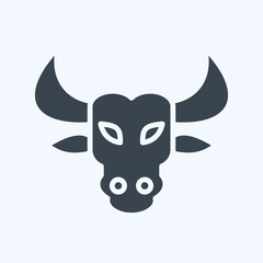 Icon Bull. related to Animal Head symbol. simple design editable. simple illustration