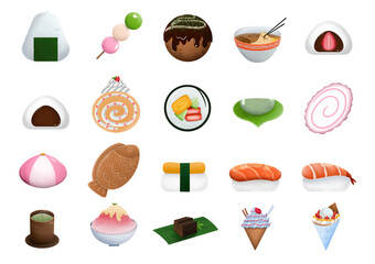 japan food and dessert icon.