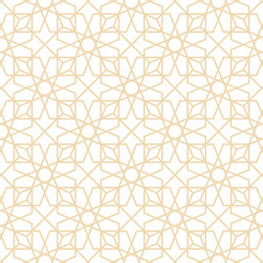 Seamless geometric pattern. Islamic pattern. arabic, east ornament, indian ornament, persian motif, 3D. Ramadan Kareem gold greeting card, banner. geometric ornate, shining vector illustration.