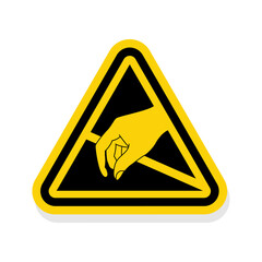 ISO Triangle Warning Sign: Static Sensitive Hazard Symbol (IS-2046)