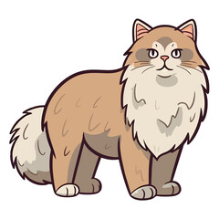 Obraz premium Majestic Feline Beauty: British Longhair Artwork