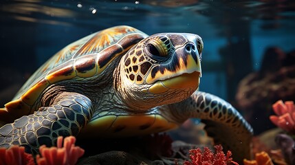 Fototapeta premium Diving into Wonder Exploring