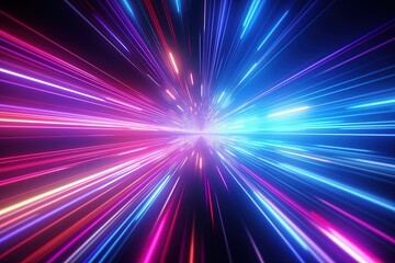 abstract futuristic background with pink blue glowing neon moving high speed wave lines and bokeh lights. Data transfer concept Fantastic wallpaper