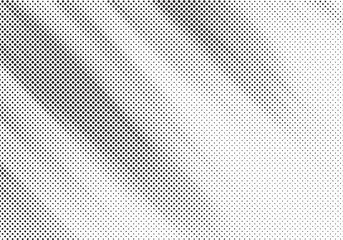 Monochrome Dots Background. Fade Texture. Vintage Pop-art Backdrop. Grunge Black and White Overlay. Vector illustration.