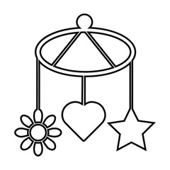 Baby toy, shaker toy, baby rattle icon