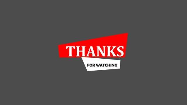 Thanks For Watching Intro and Outro Template | Thank You Background | Thank You Motion Graphics | Abstract Thank You Template