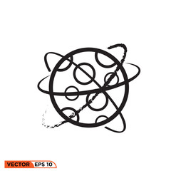 Saturn icon vector graphic of template 