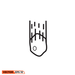 Meteor stone icon vector graphic of template 