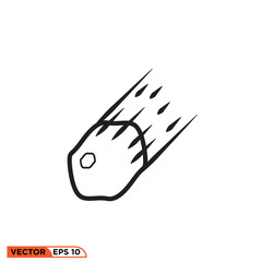 Meteor stone icon vector graphic of template 