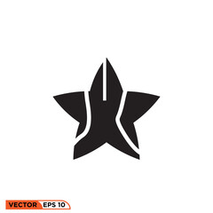 Star icon vector graphic of template 