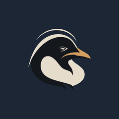 Penguin Silhouette Logo Icon